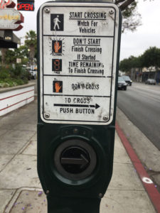 instruction for pedestrians at leading pedestrian interval crosswalk