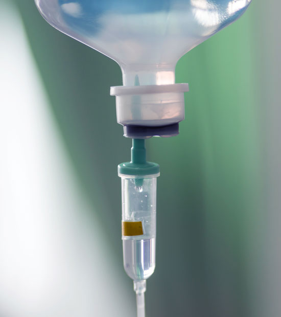 an IV bag with an medication for a patient who can benefit from the services of a nursing home infections lawyer