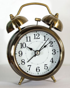 a classic old school alarm clock